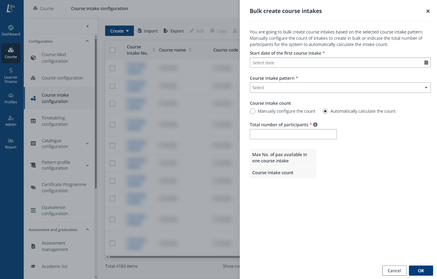 Automatically calculate the count.