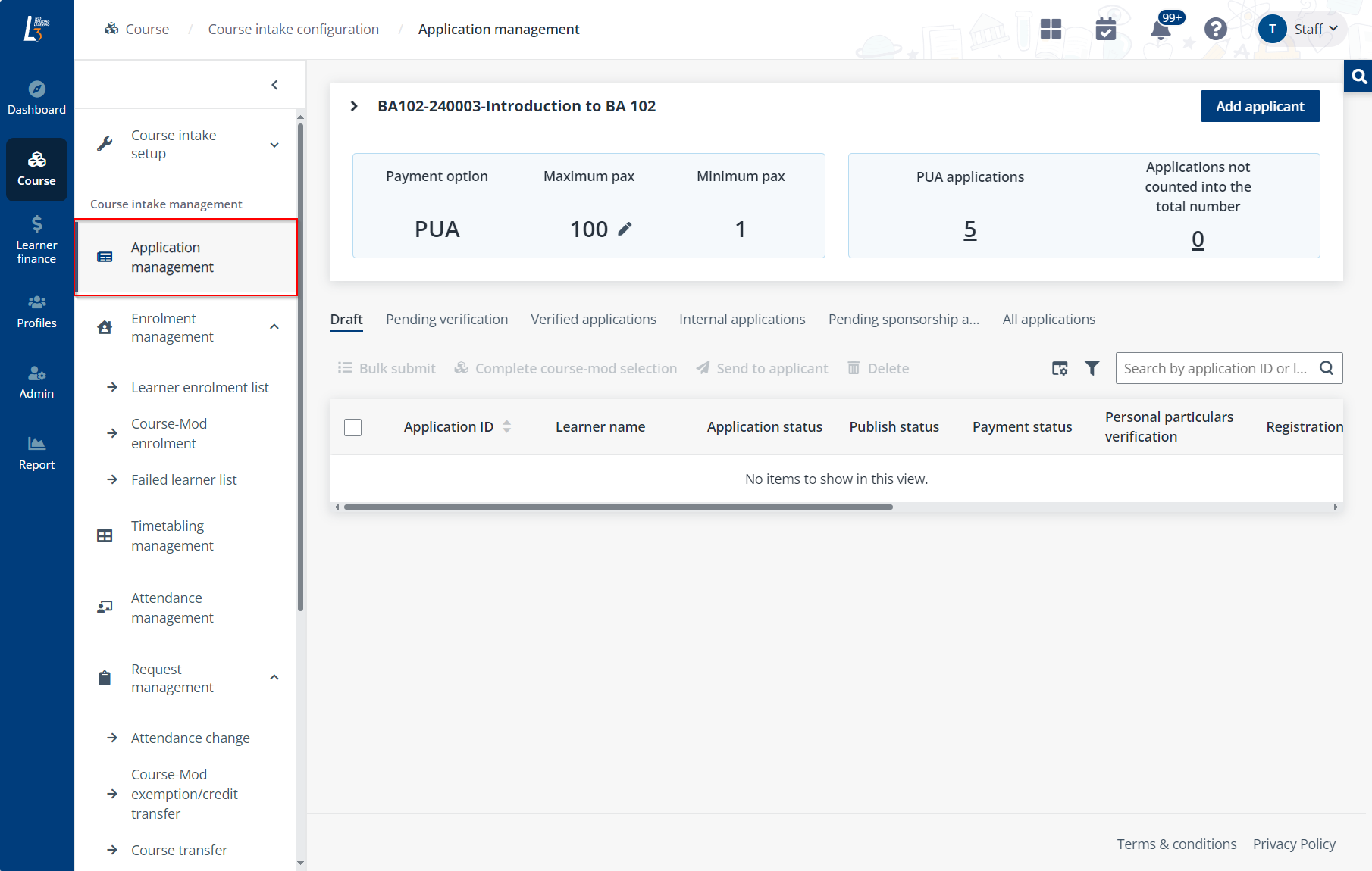 Application management. Application management.