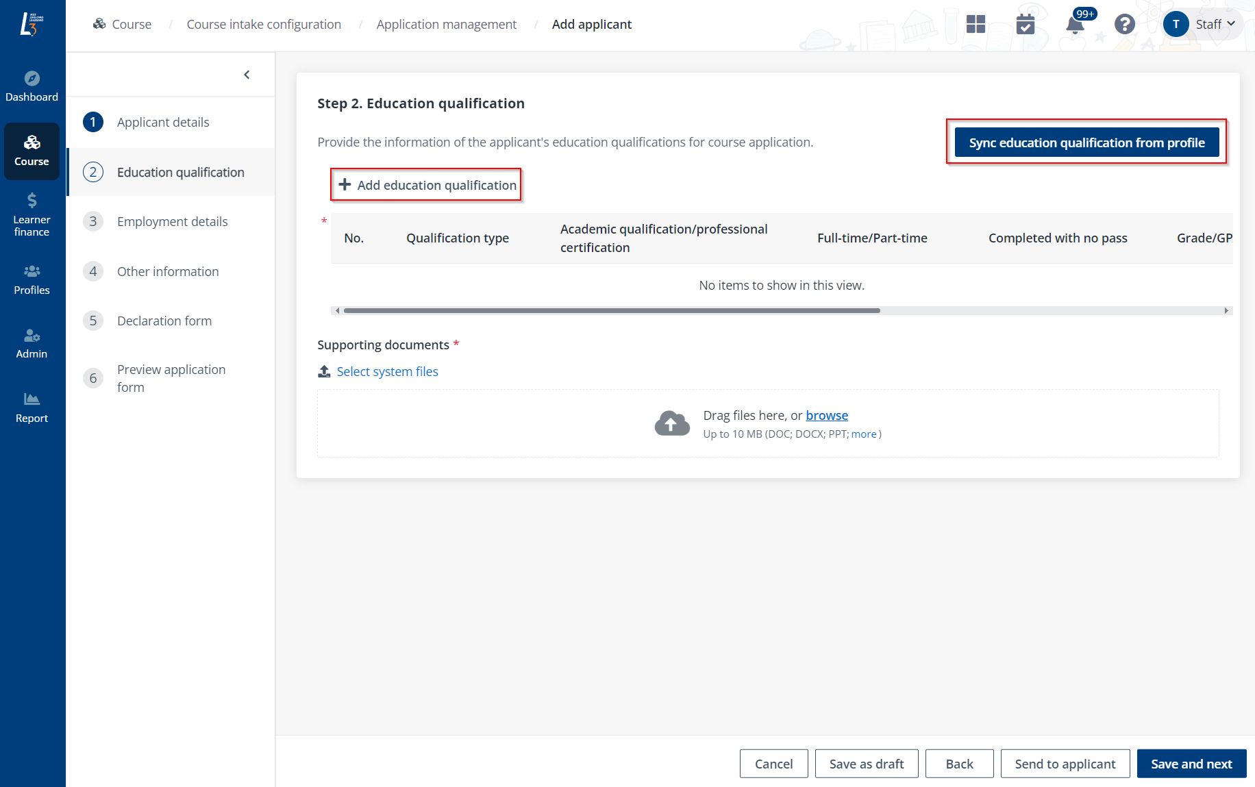 Education qualification. Education qualification.