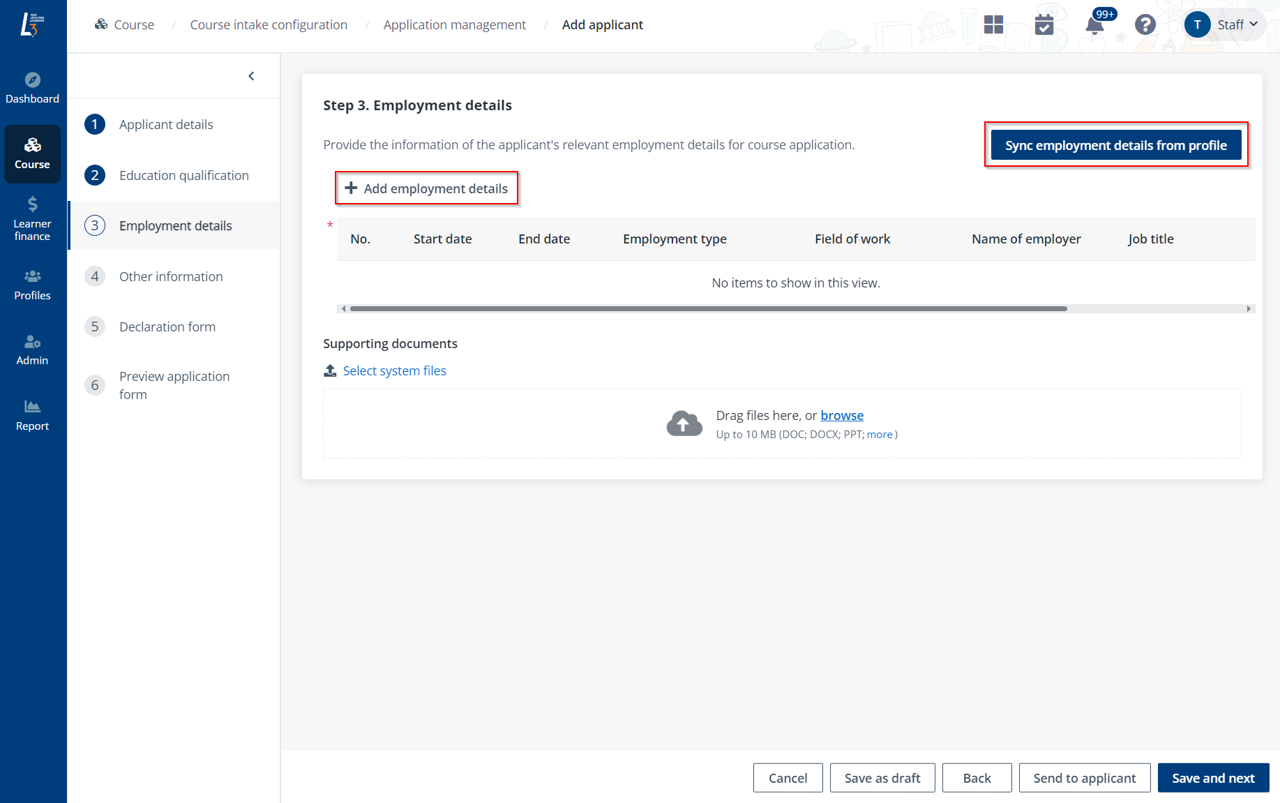 Employment details. Employment details.