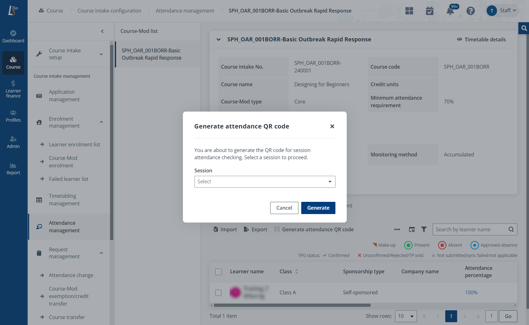 Generate QR code. Generate QR code.