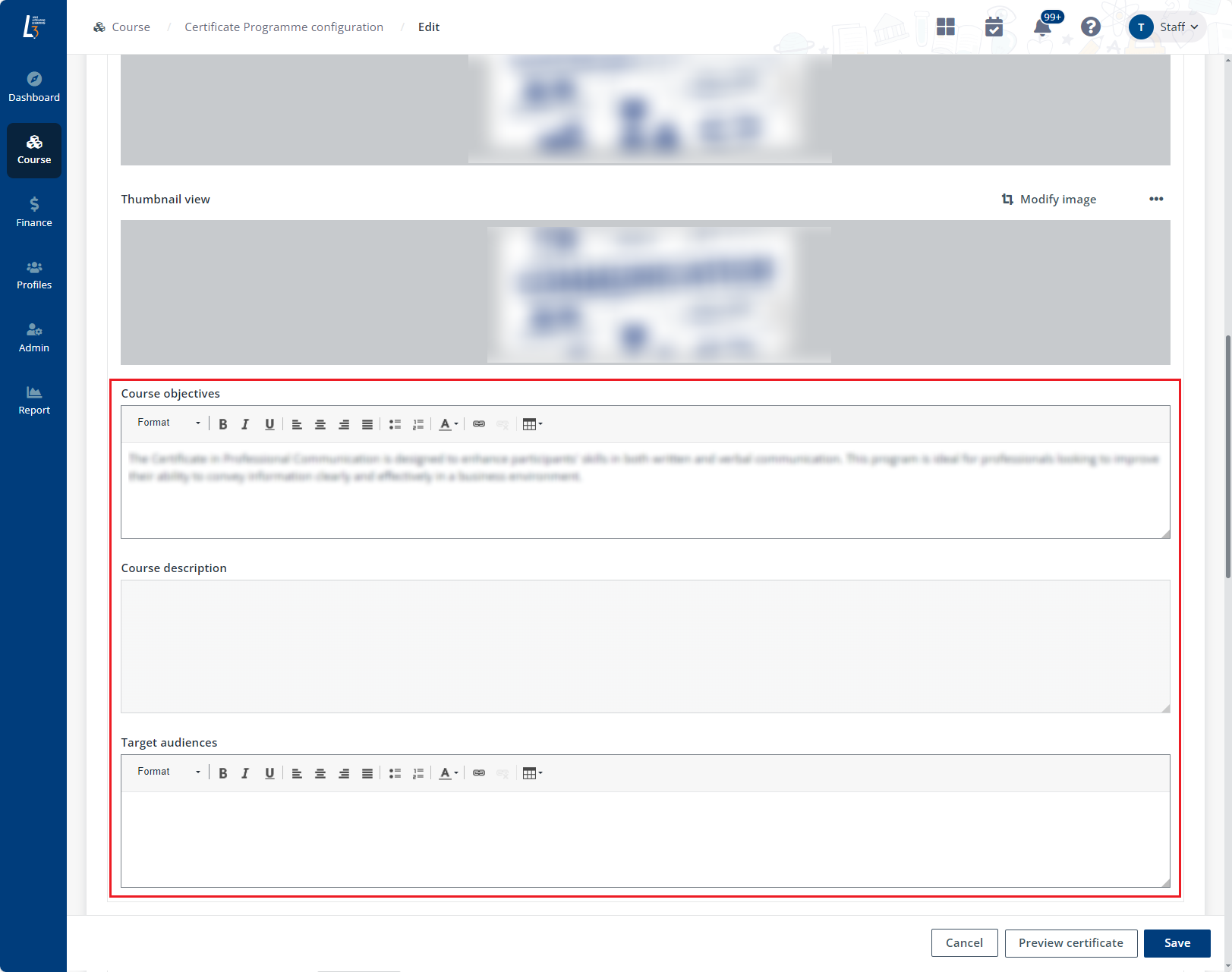Edit course details. Edit course details.