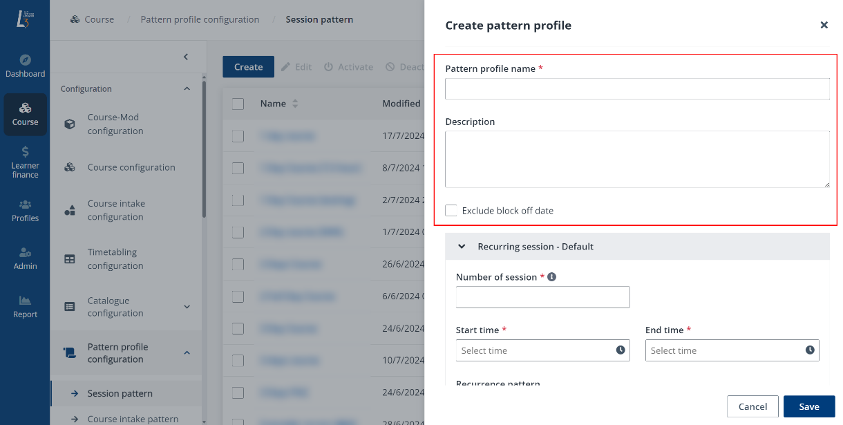 Enter name and description. Enter name and description.