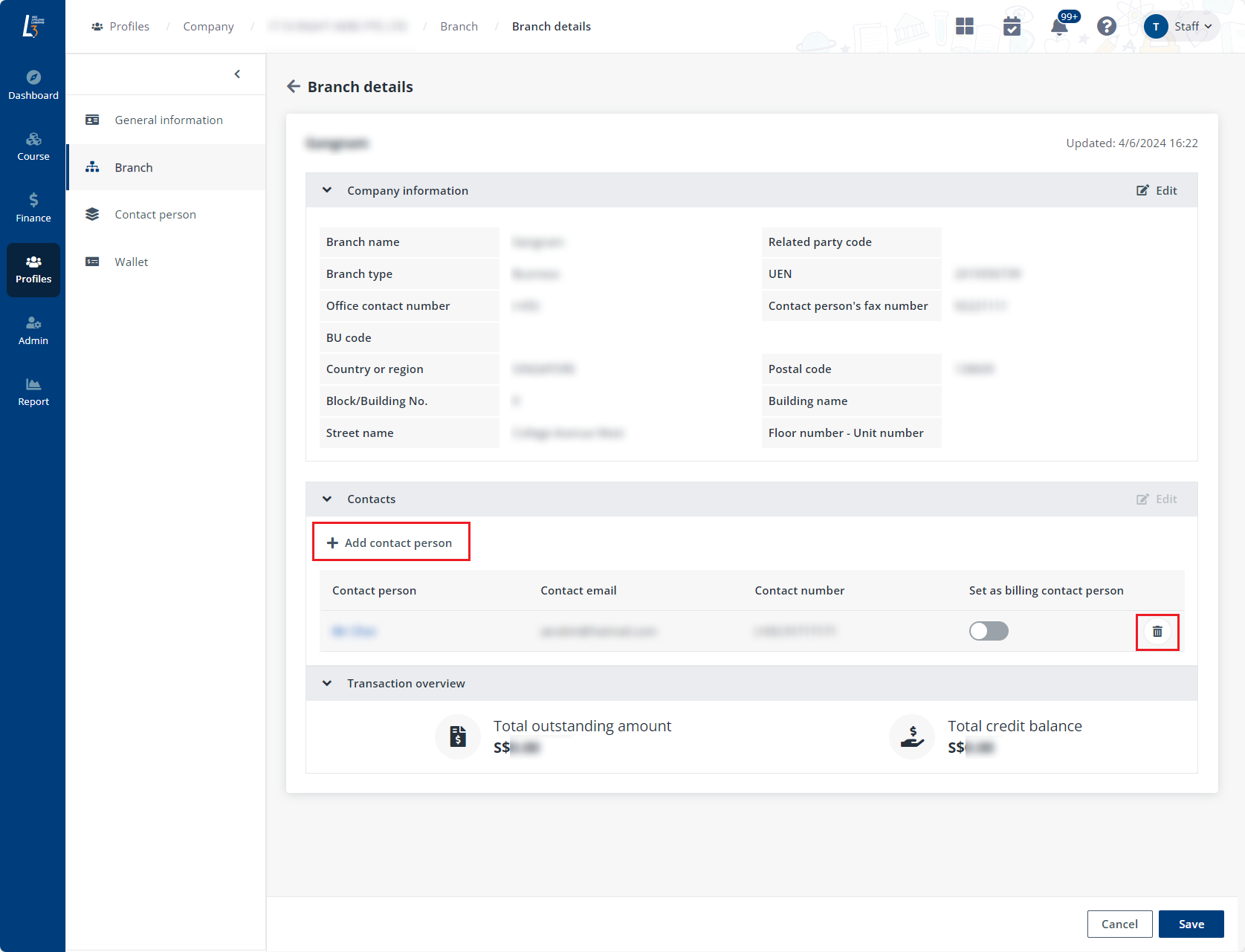 Manage contacts. Manage contacts.