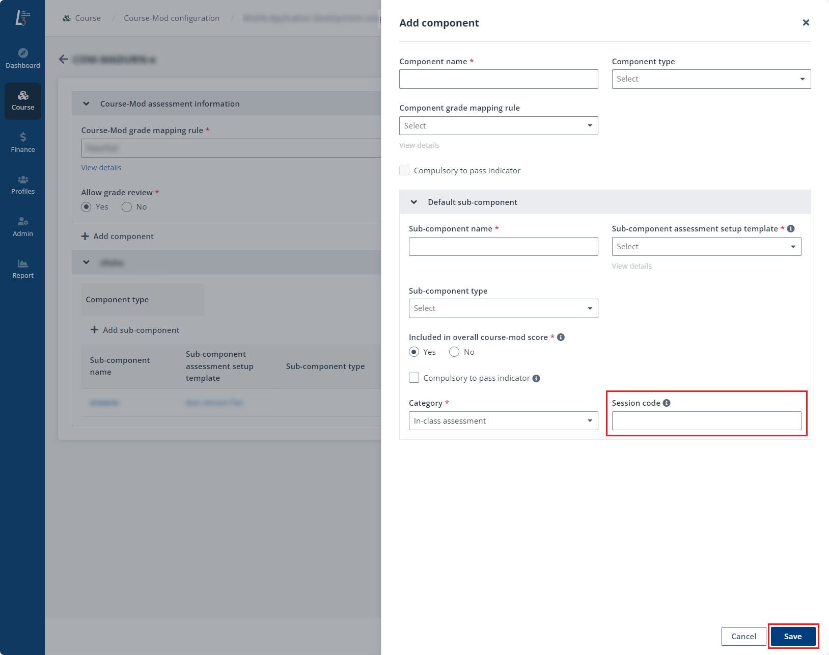 Session code. Session code.