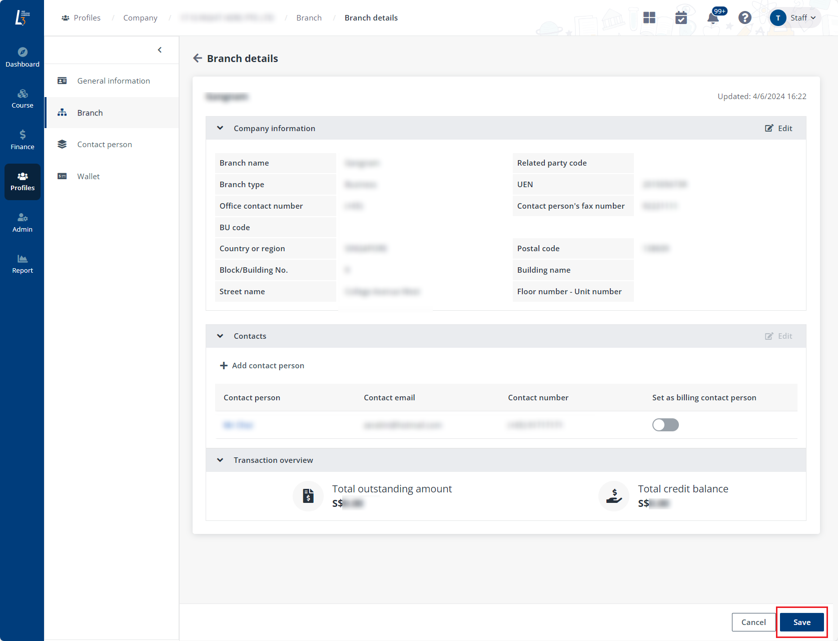 Save changes. Save changes.