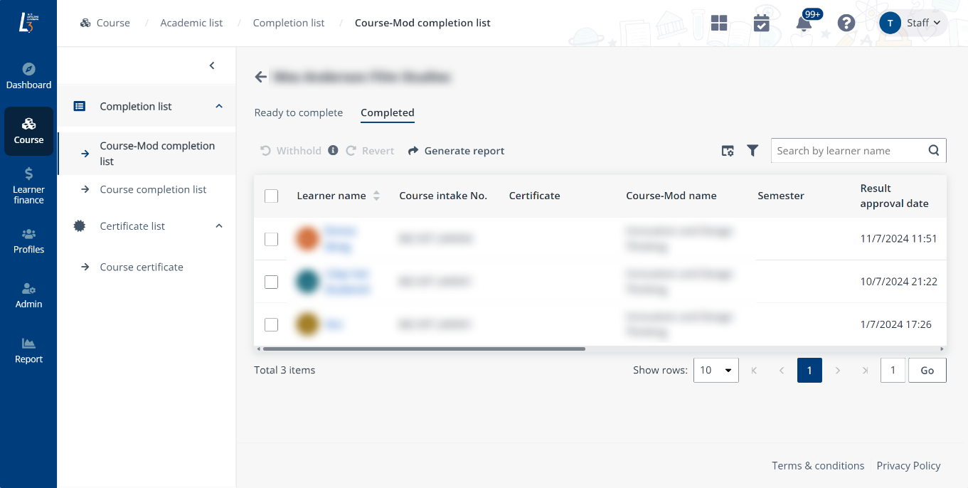Completion list. Completion list.