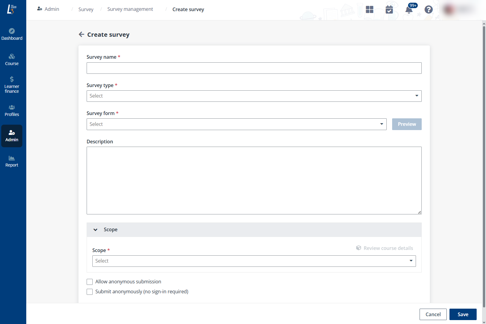 Create survey Create survey