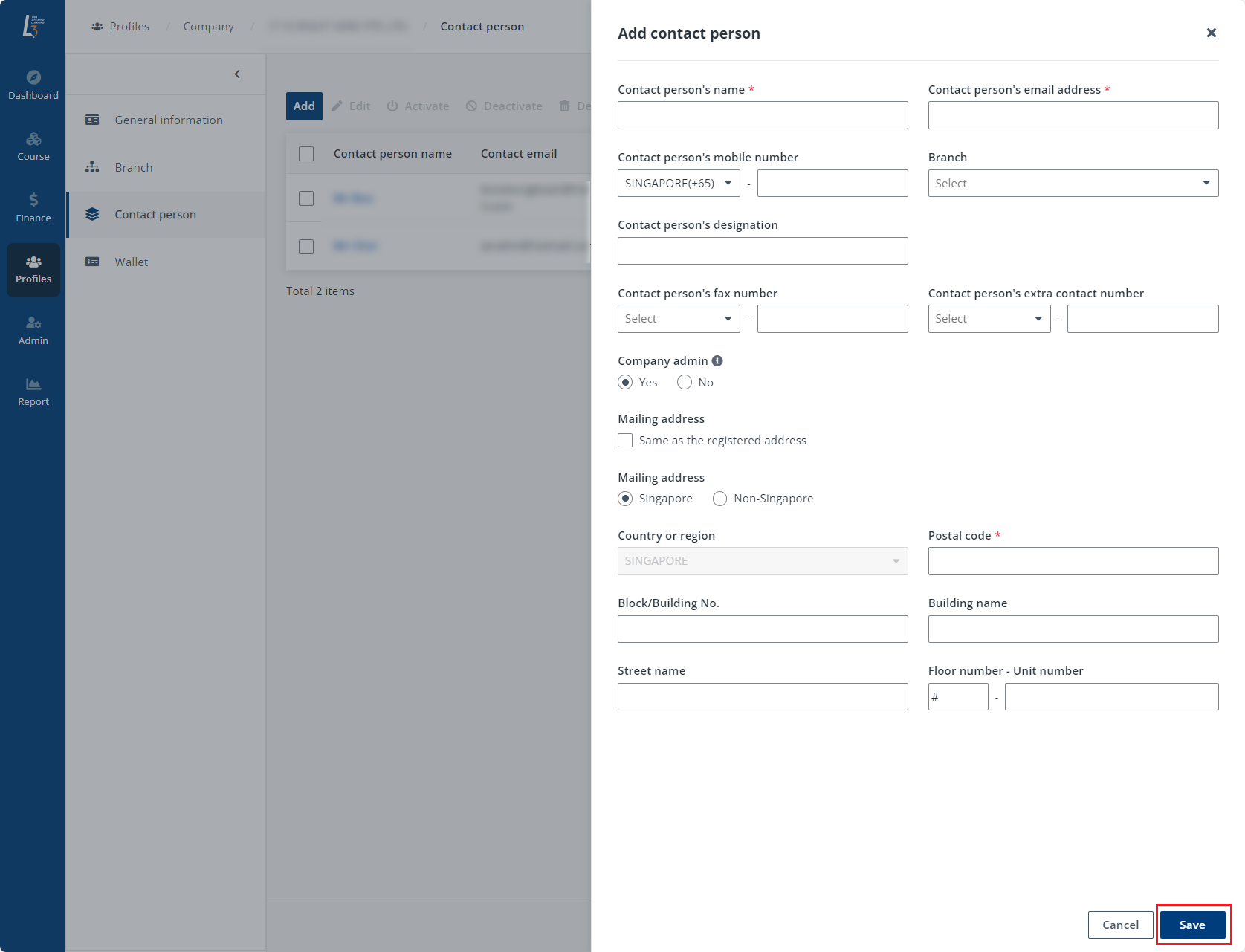 Add contact person. Add contact person.