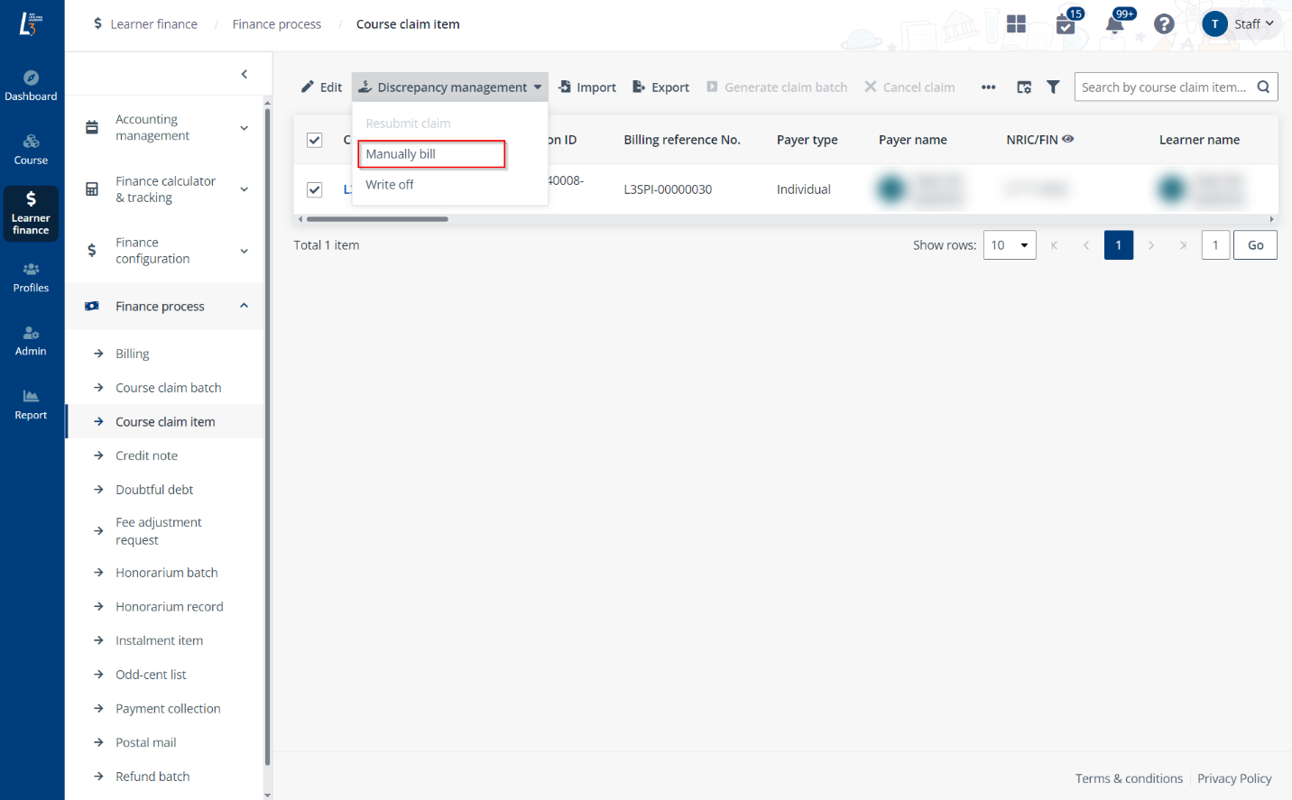 Manually bill. Manually bill.