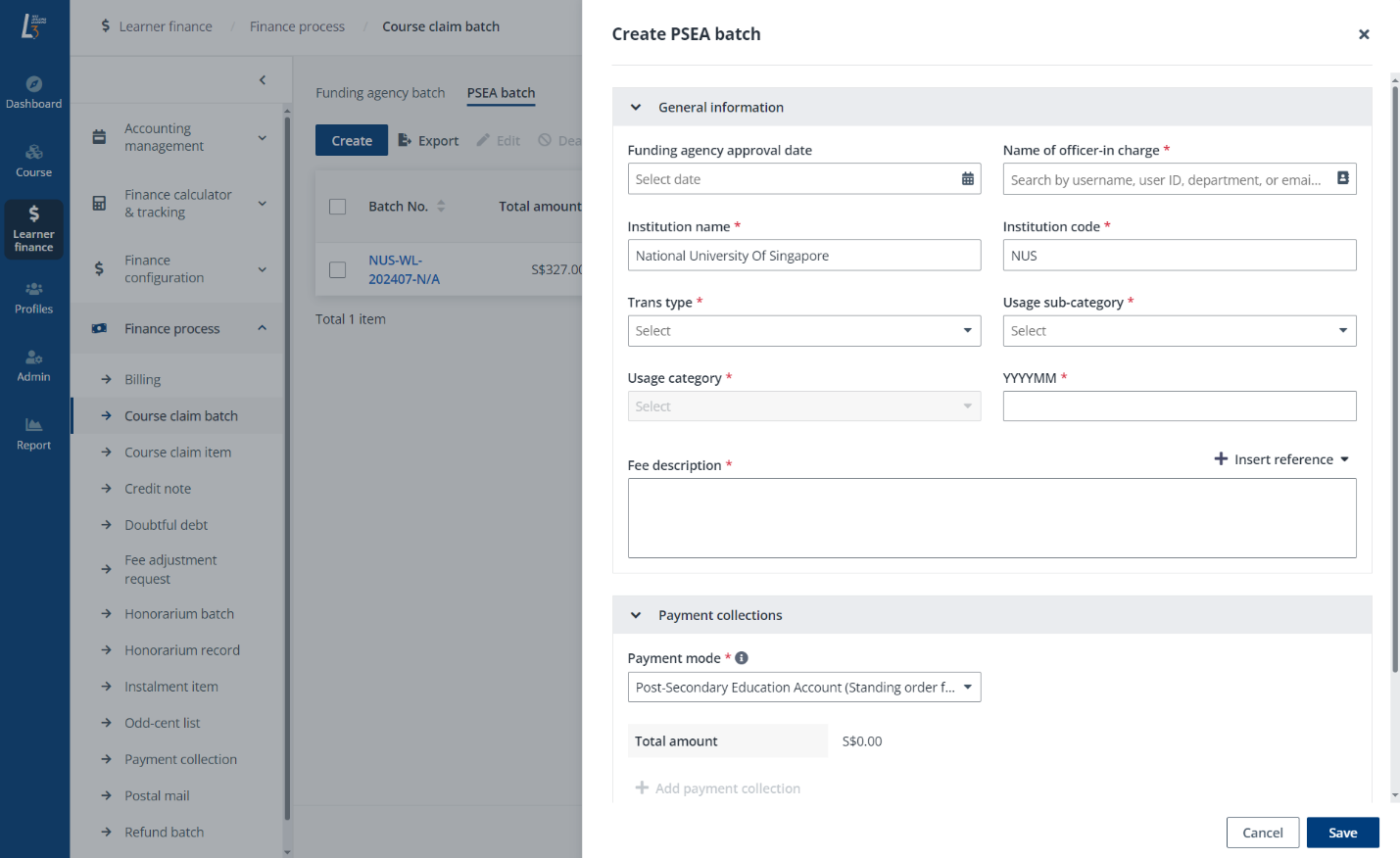 Create PSEA batch. Create PSEA batch.