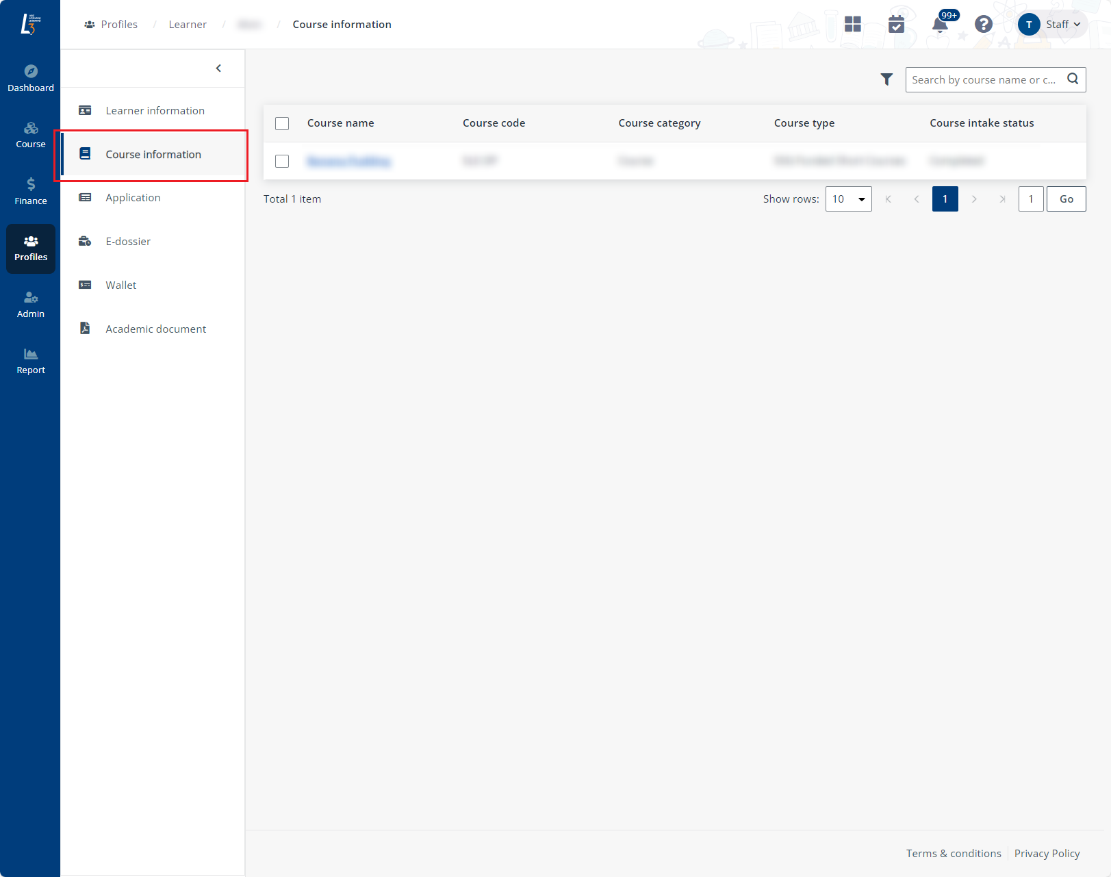 Course information. Course information.