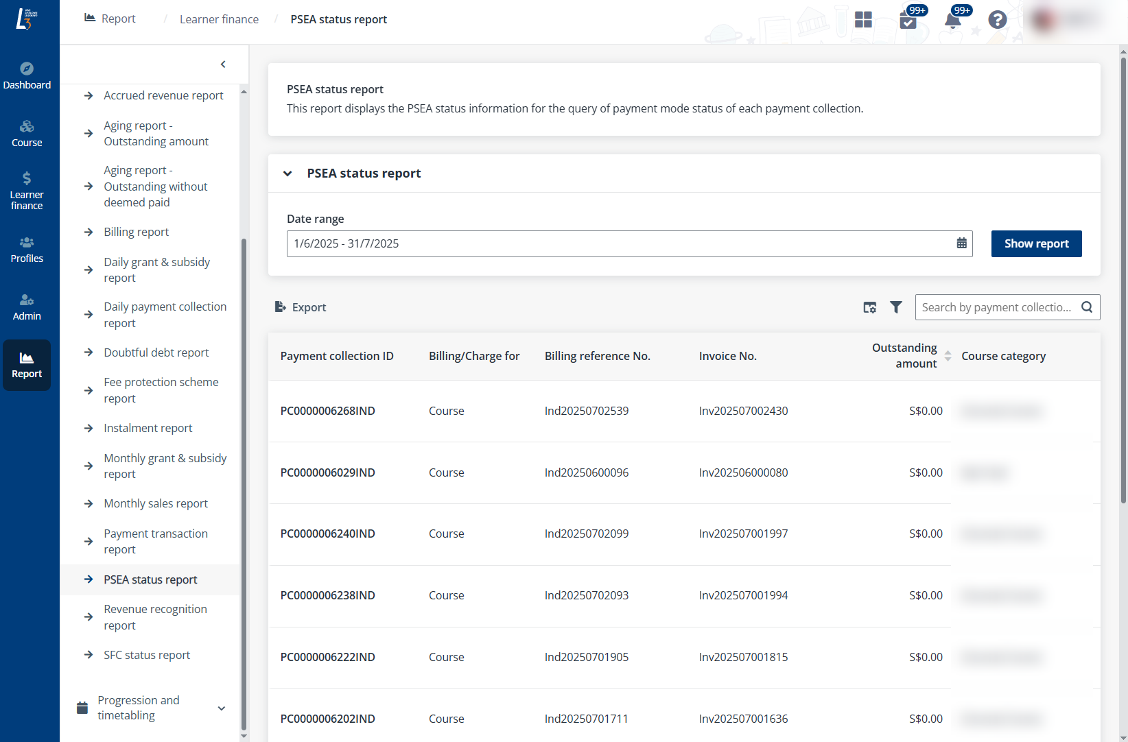 PSEA status report. PSEA status report.