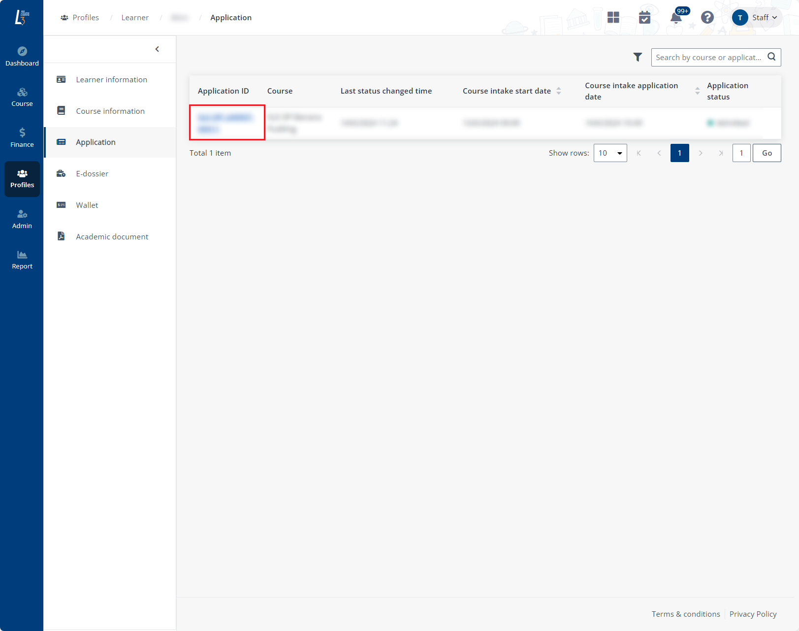 View an application View an application