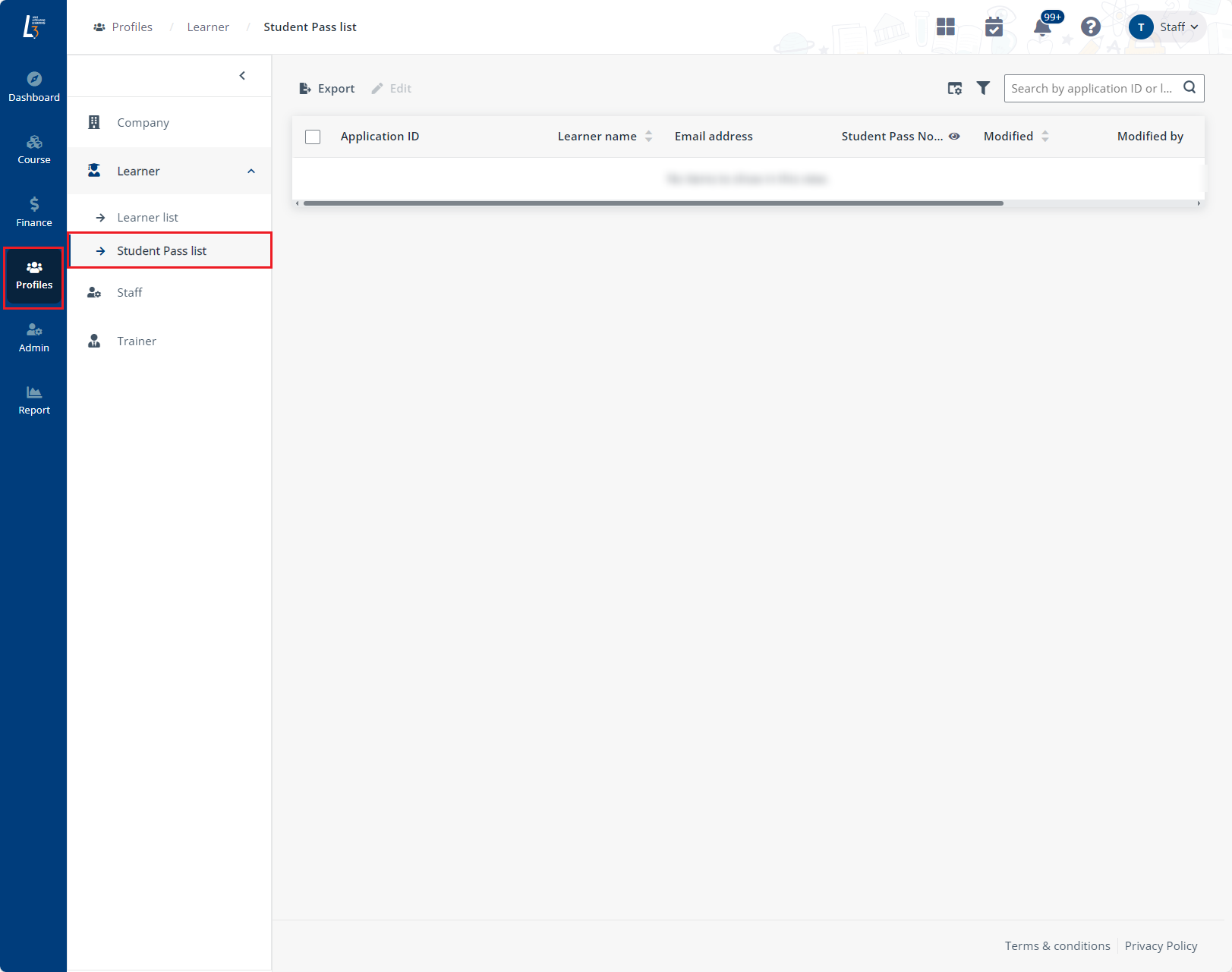 Student Pass list. Student Pass list.