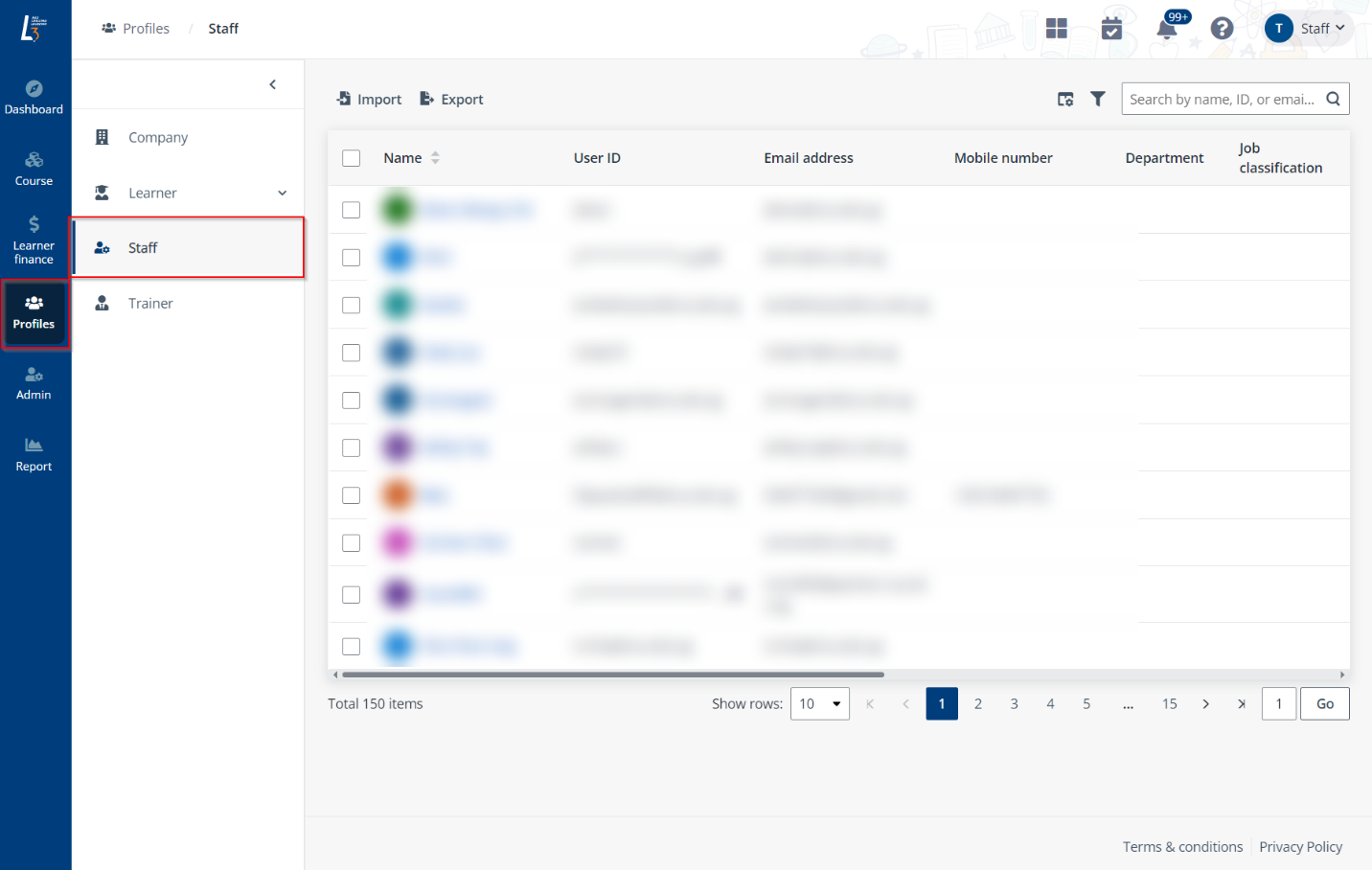 Staff profile. Staff profile.