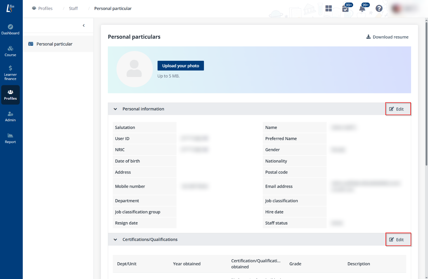 Edit information. Edit information.