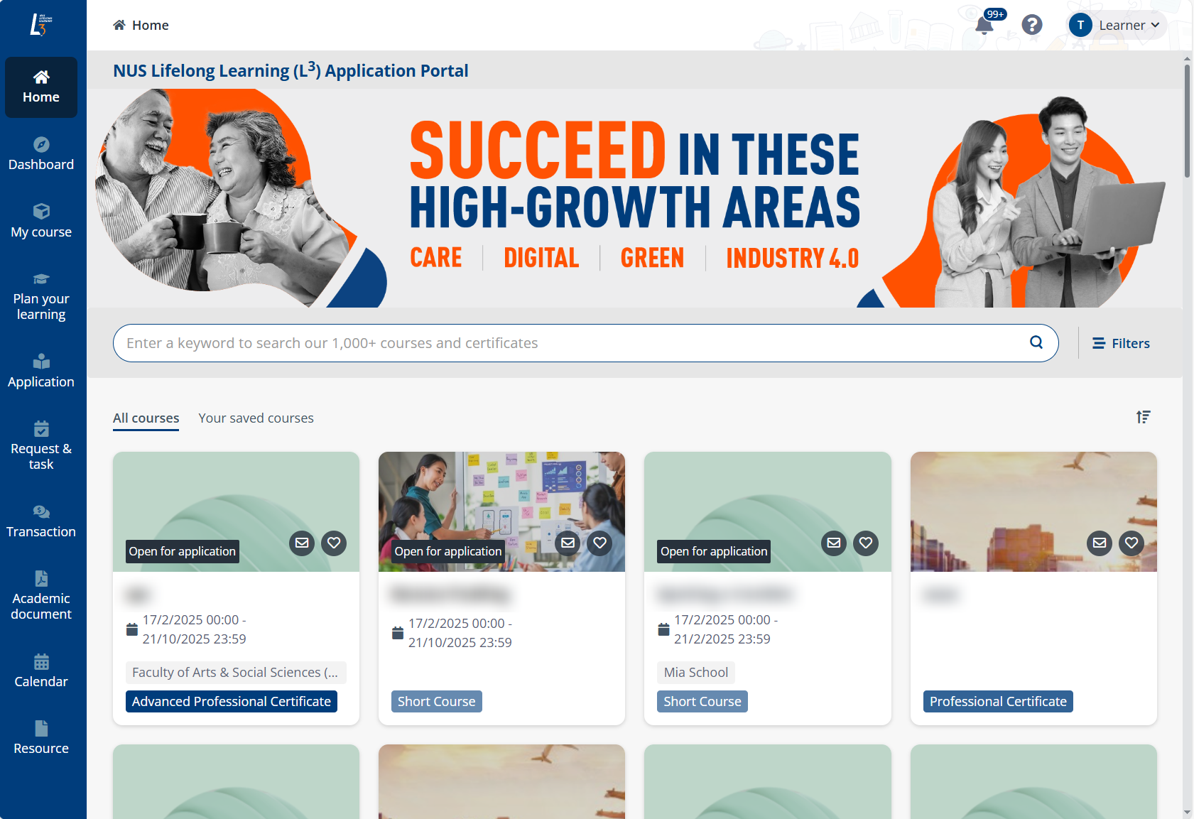 L3AP Learner Portal.